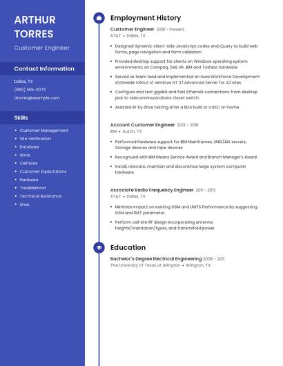 Resume example 5