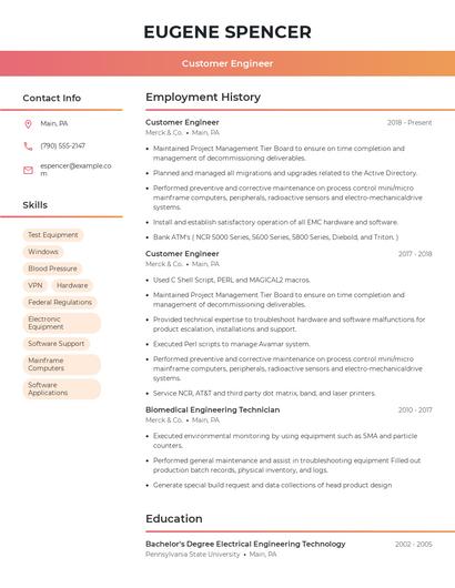 Resume example 3