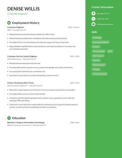 Resume example 4