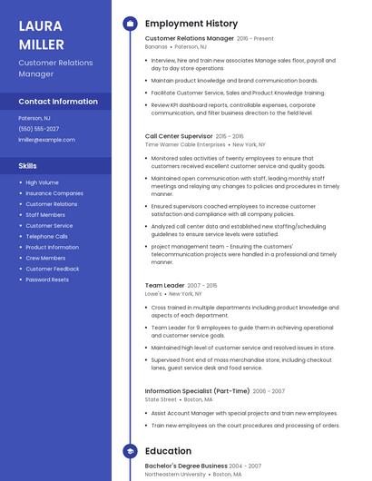 Resume example 5
