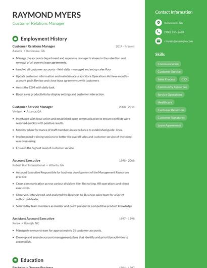 Resume example 4