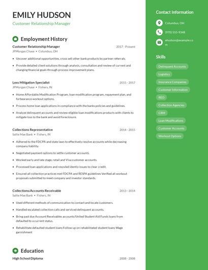 Resume example 5