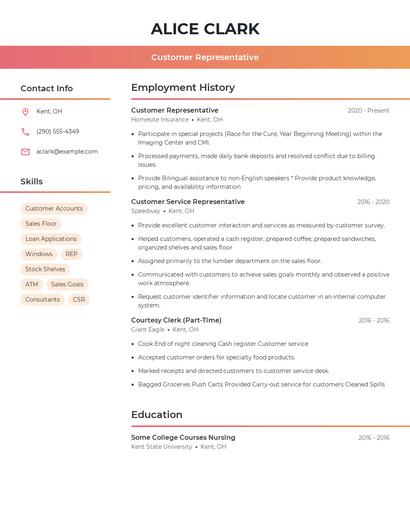 Resume example 3