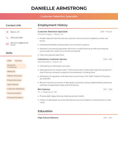 Resume example 3
