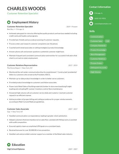 Resume example 4