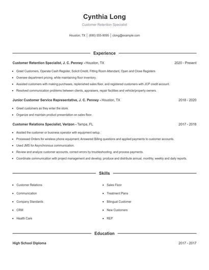 Resume example 1