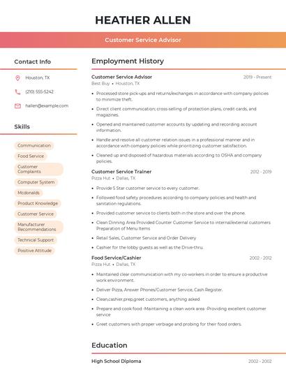 Resume example 3