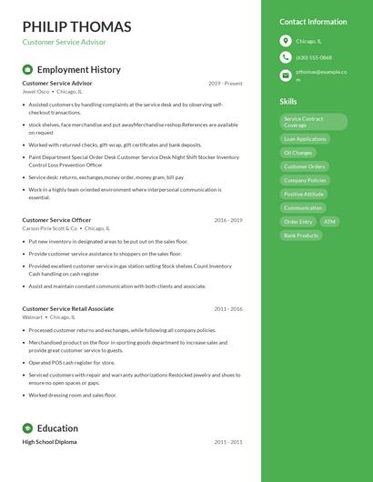 Resume example 4