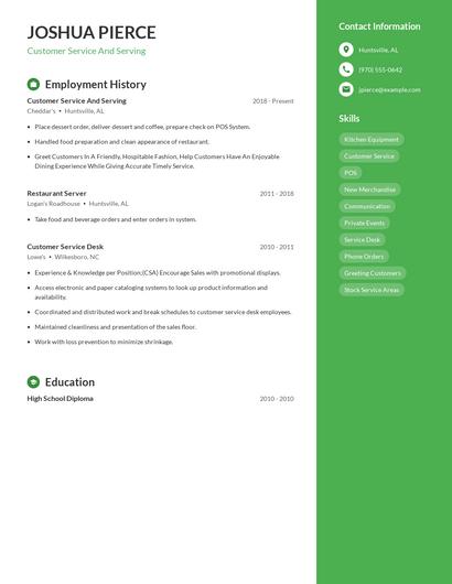 Resume example 5