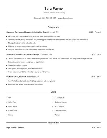 Resume example 1