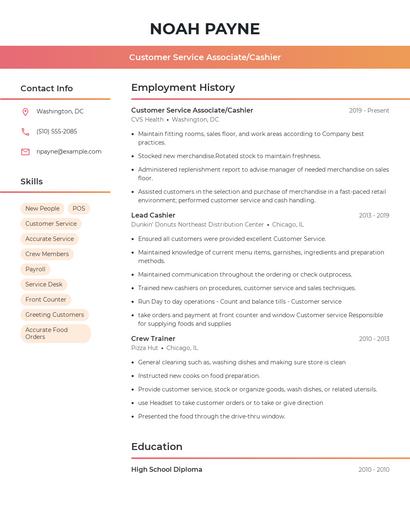 Resume example 3