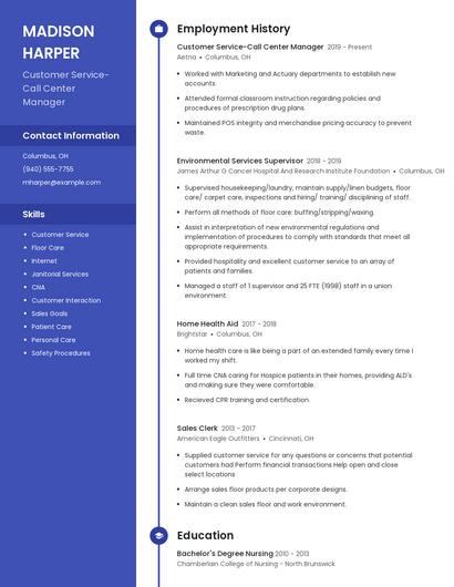 Resume example 4
