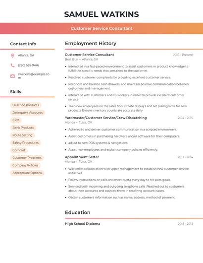 Resume example 3