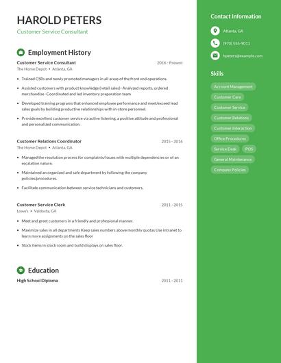 Resume example 5