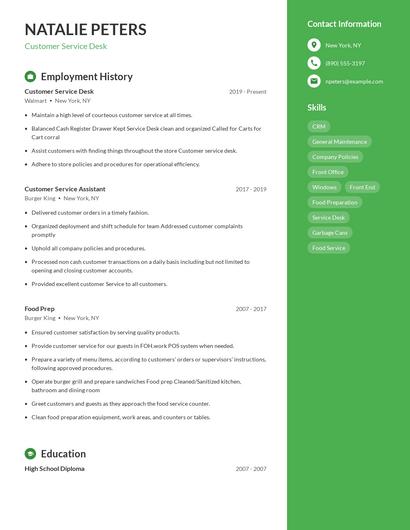 Resume example 4