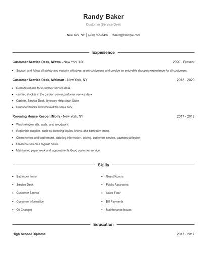 Resume example 1