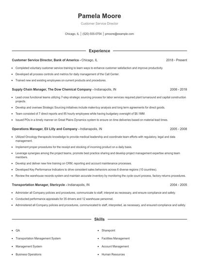 Resume example 1