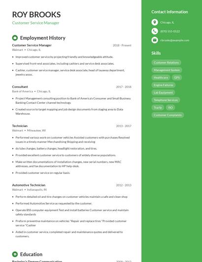 Resume example 4
