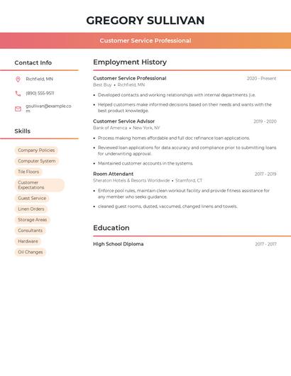 Resume example 3