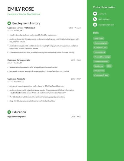 Resume example 4