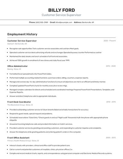 Resume example 2
