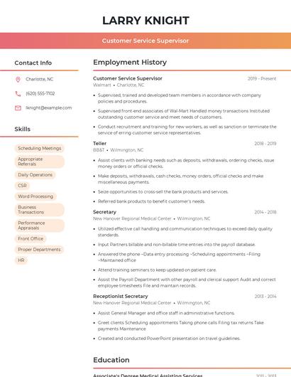 Resume example 3