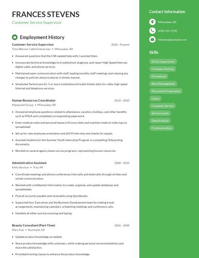 Resume example 5