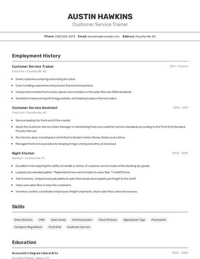 Resume example 2