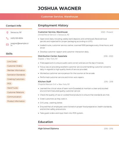 Resume example 3