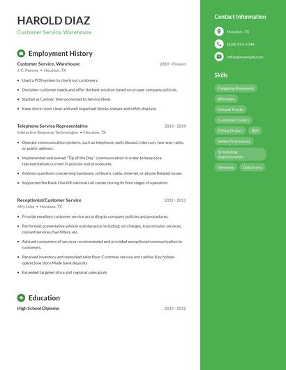 Resume example 5