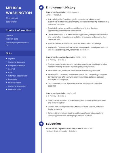 Resume example 4