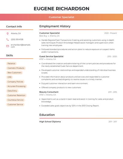 Resume example 3
