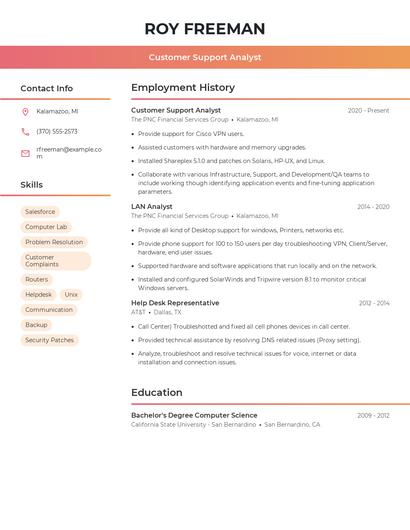 Resume example 3