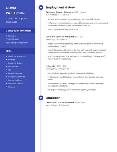 Customer Support Associate Resume