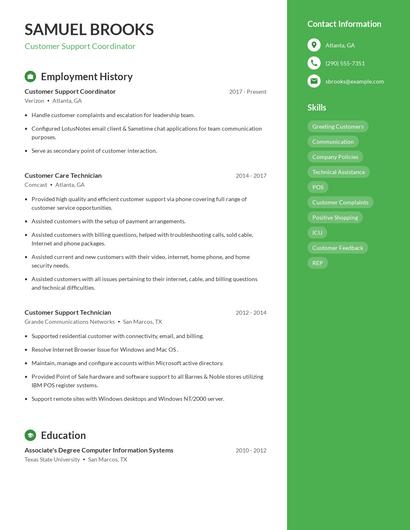 Resume example 4