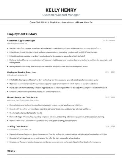 Resume example 2