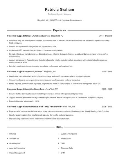 Resume example 1