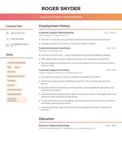 Resume example 3