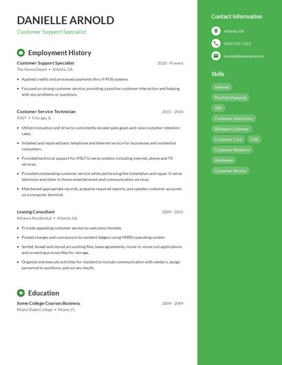 Resume example 4
