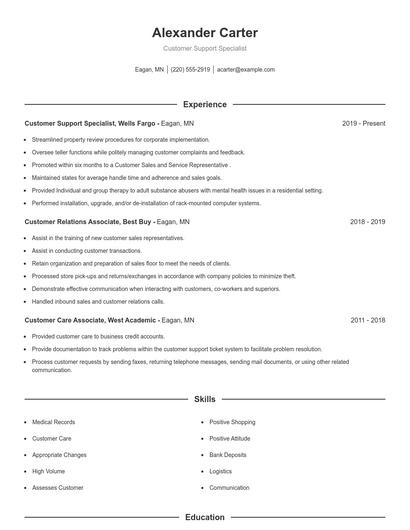 Resume example 1
