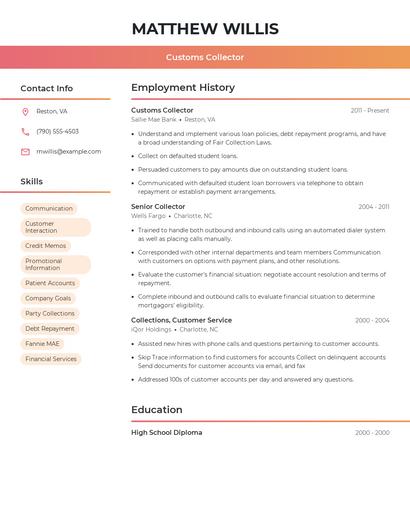 Resume example 3