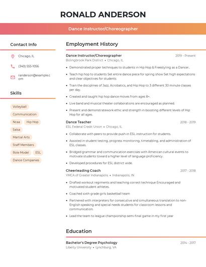 Resume example 3