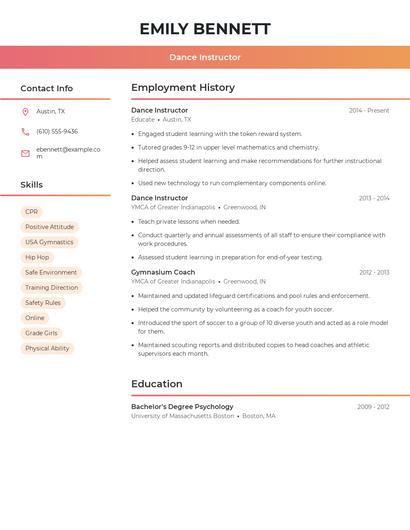 Resume example 3