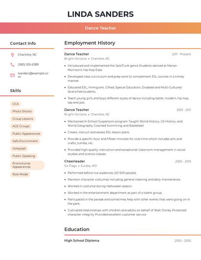 Resume example 3