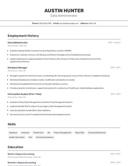 Resume example 2