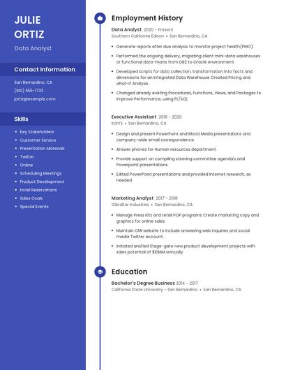 Resume example 5
