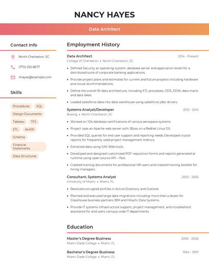 Resume example 3