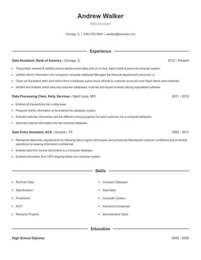Resume example 1