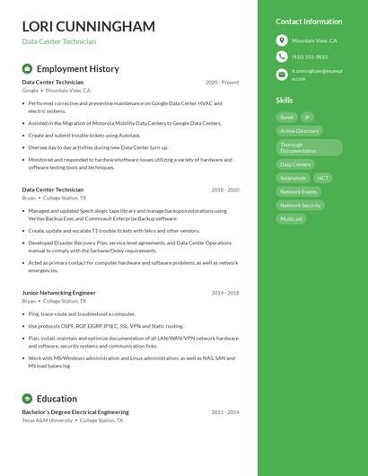 Resume example 5