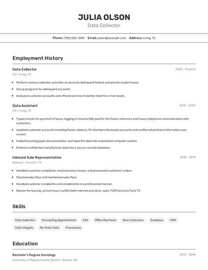 Resume example 2